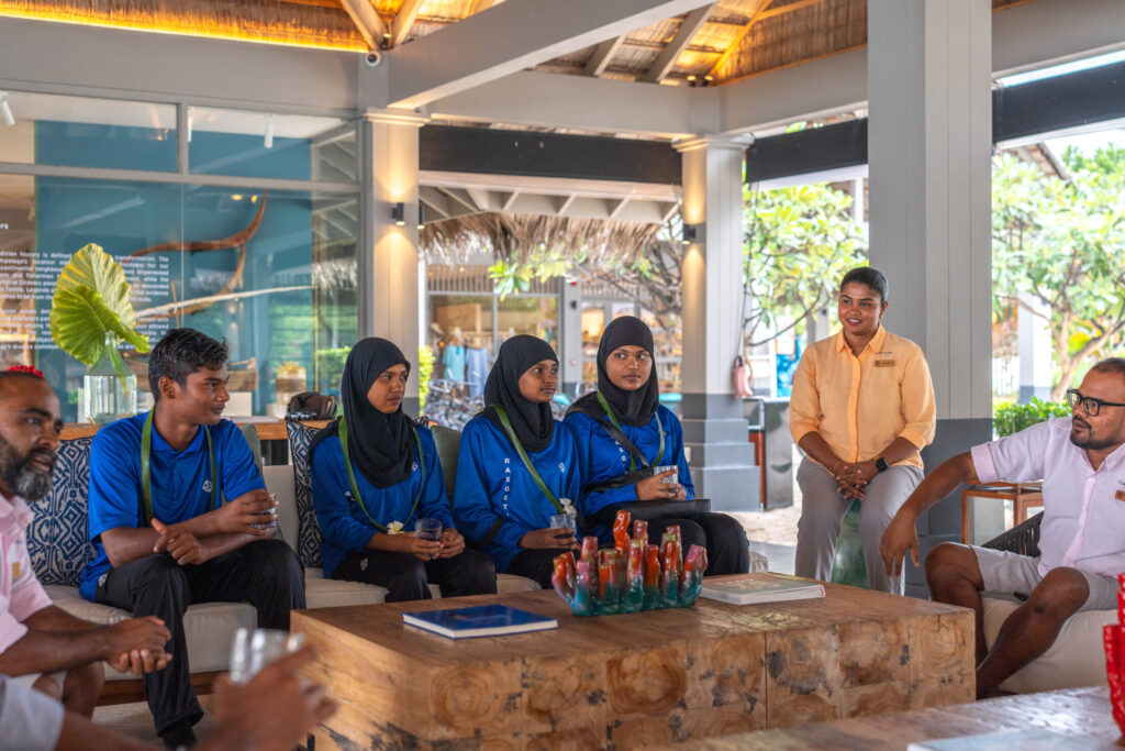 Front Office guest check-in session, Maldives internship